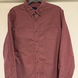 14 & Union Breton Red Long Sleeve Button Up Shirt, size XLG